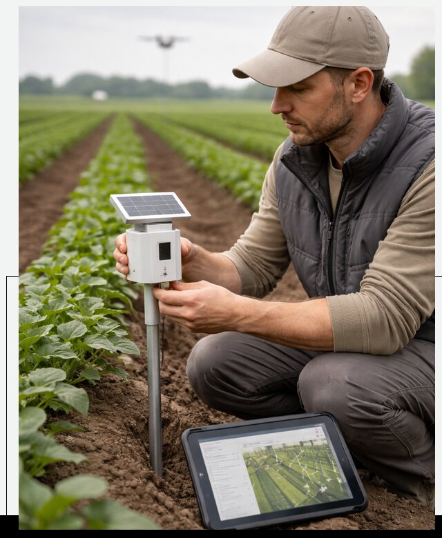 IoT мониторинг сельскохозяйственных полей и контроля в Кургане